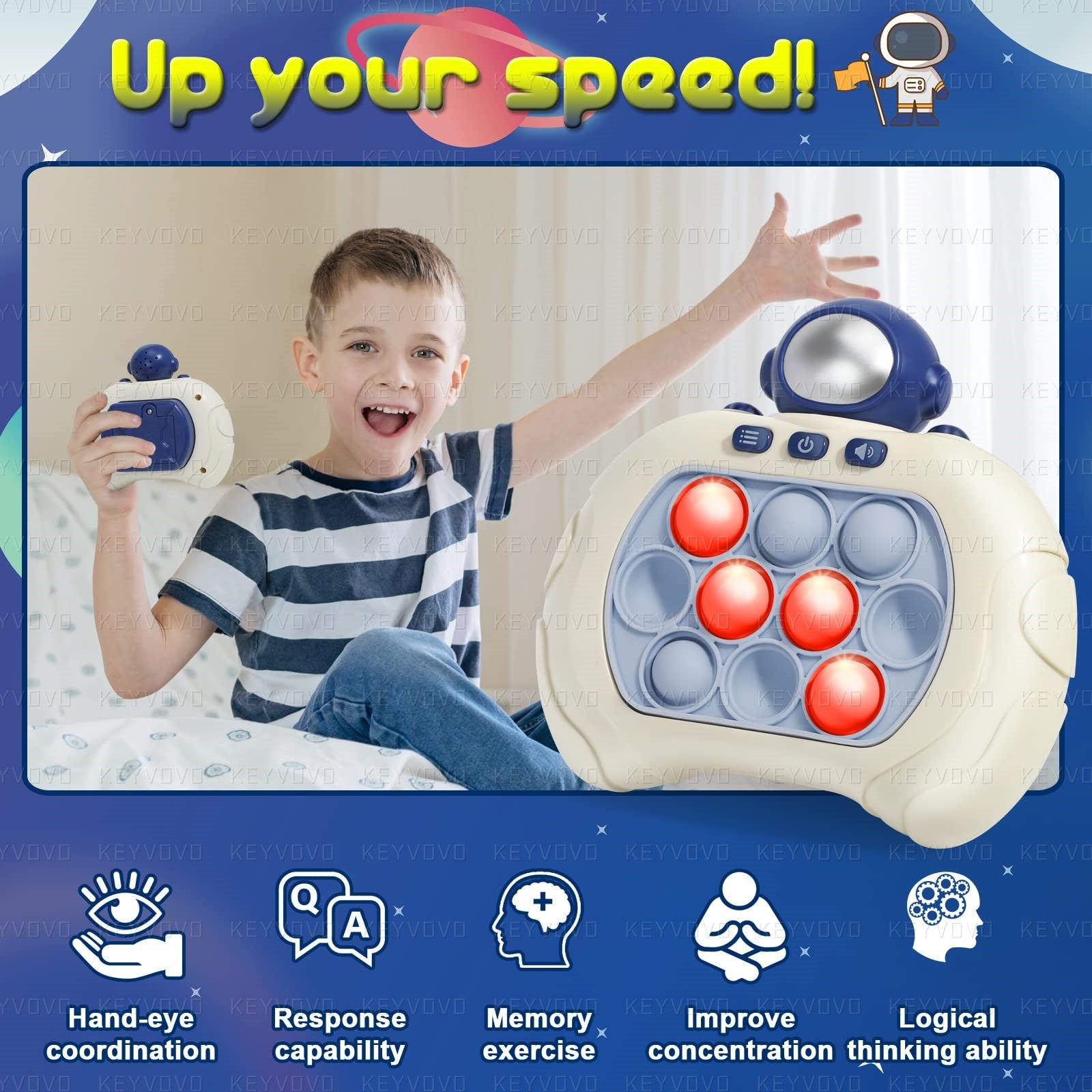 Brain Zap™ - Electronic Handheld Push Pop Game